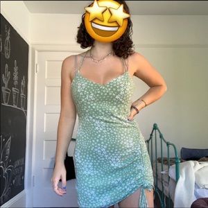 Cute sage green floral summer dress :)